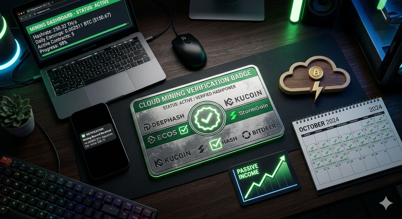 Buy Verified Cloud Mining Accounts – DeepHash, ECOS, KuCoin, StormGain, BitDeer (Passive Crypto Income)