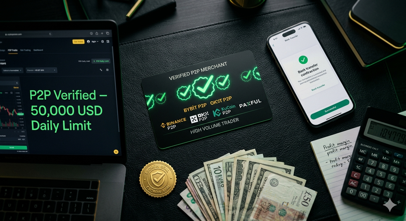 Buy Verified P2P Trading Accounts – Binance, Bybit, OKX, KuCoin, Paxful (High Limits, Instant Escrow)